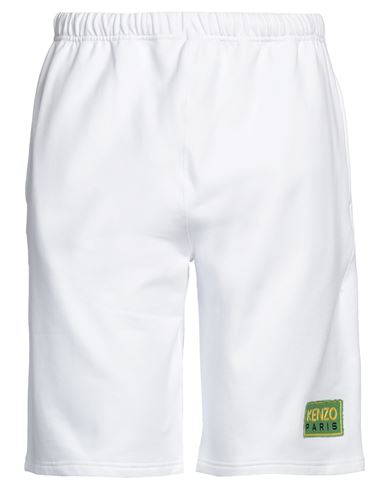 Kenzo Man Shorts & Bermuda Shorts White Size Xl Cotton, Elastane