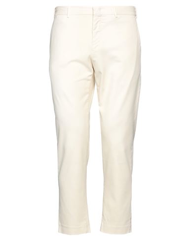 Pt Torino Man Pants Ivory Size 36 Modal, Cotton, Elastane In White