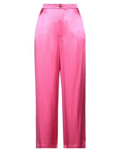 Solotre Woman Pants Fuchsia Size 8 Viscose In Pink
