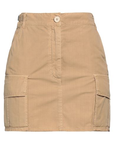 Circus Hotel Woman Mini Skirt Camel Size 6 Cotton In Beige