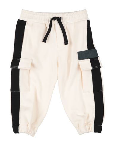 Dolce & Gabbana Newborn Boy Pants Cream Size 3 Cotton, Polyester