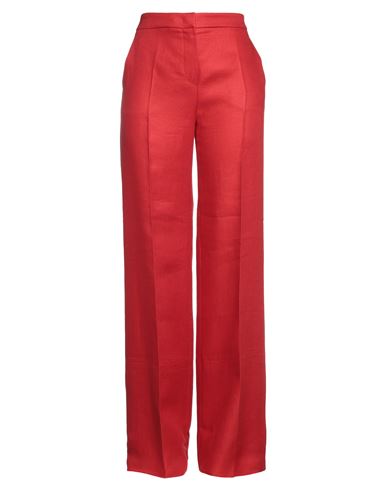 Max Mara Woman Pants Red Size 16 Linen