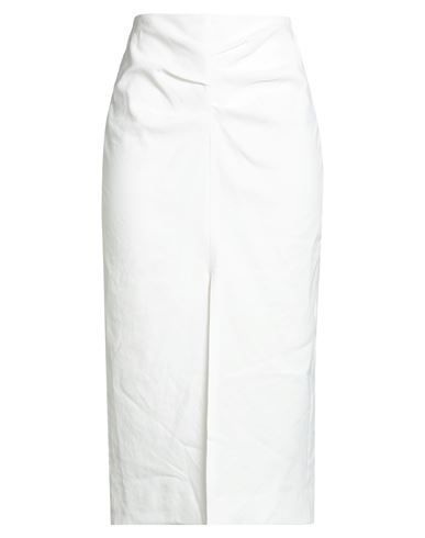 Isabel Marant Woman Midi Skirt White Size 4 Hemp, Viscose, Elastane