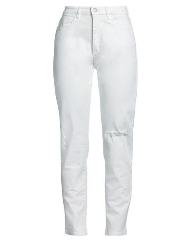 Icon Denim Woman Jeans White Size 31 Cotton, Elastane