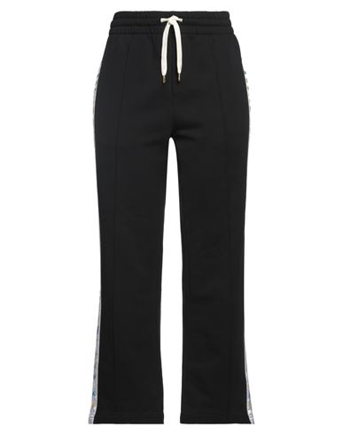 Casablanca Woman Pants Black Size Xl Organic Cotton, Metallic Fiber