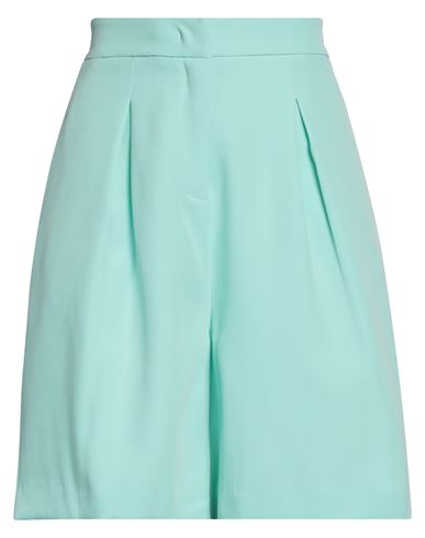 Hinnominate Woman Shorts & Bermuda Shorts Light Green Size L Polyester, Elastane