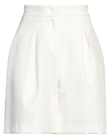 Hinnominate Woman Shorts & Bermuda Shorts White Size M Polyester, Elastane