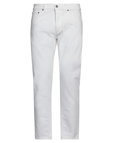 Dondup Man Jeans White Size 33 Cotton, Elastane