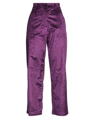 Momoní Woman Pants Purple Size 6 Viscose, Cotton, Elastane