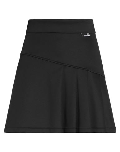 Love Moschino Woman Mini Skirt Black Size 6 Polyester, Elastane