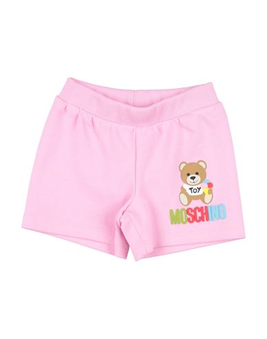 Shop Moschino Baby Newborn Girl Shorts & Bermuda Shorts Pink Size 3 Cotton, Elastane