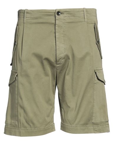 Nine In The Morning Man Shorts & Bermuda Shorts Military Green Size 36 Cotton, Elastane