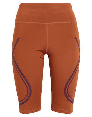 Adidas By Stella Mccartney Asmc Tpa Bike L Woman Leggings Tan Size 12 Recycled Polyester, Recycled E In Brown