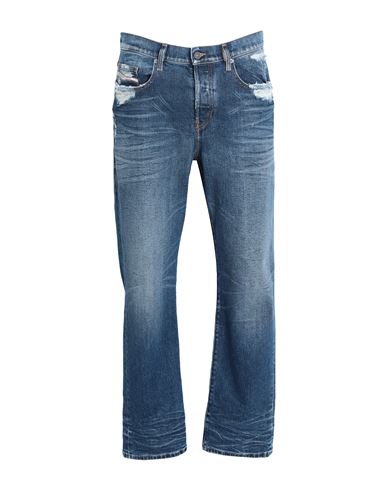 Diesel 2020 D-viker 007q2 Straight Jeans Man Jeans Blue Size 34w-32l Cotton, Hemp, Elastane