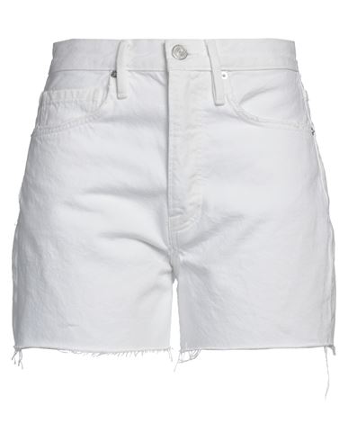 Frame Woman Denim Shorts White Size 24 Cotton