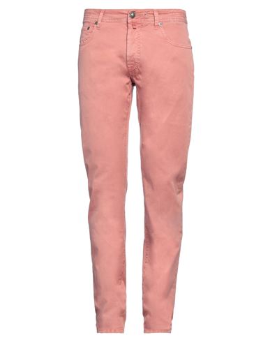 Shop Jacob Cohёn Man Pants Salmon Pink Size 34 Cotton, Elastane