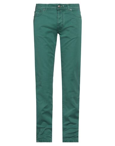 Jacob Cohёn Man Pants Emerald Green Size 34 Cotton, Elastane