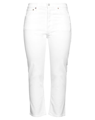 Agolde Woman Jeans White Size 24 Cotton, Elastane