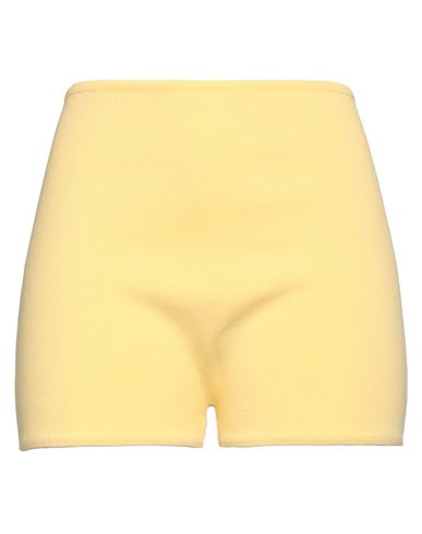 Max Mara Woman Shorts & Bermuda Shorts Yellow Size M Cotton, Polyamide, Elastane