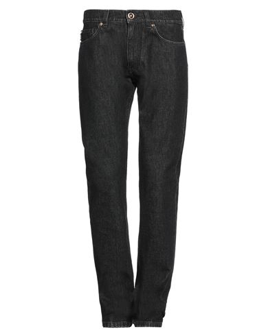 Versace Man Jeans Black Size 34 Cotton, Polyester, Calfskin