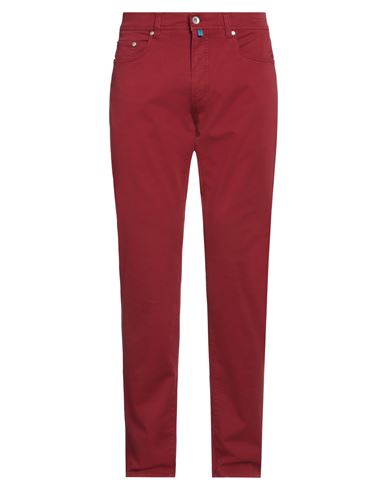 Pierre Cardin Man Pants Brick Red Size 31w-34l Cotton, Elastomultiester, Elastane