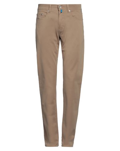 Pierre Cardin Man Pants Light Brown Size 33w-34l Cotton, Elastomultiester, Elastane In Beige