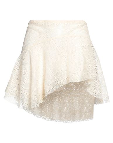 Dsquared2 Woman Mini Skirt Cream Size 6 Polyester In White