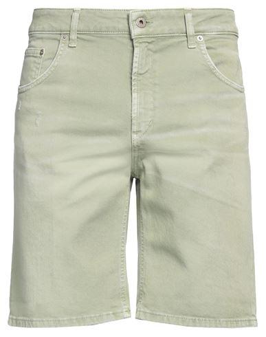 Dondup Man Shorts & Bermuda Shorts Light Green Size 35 Cotton, Elastane