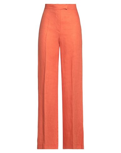 Compagnia Italiana Woman Pants Orange Size 6 Linen