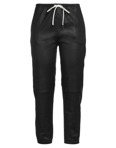 Sprwmn Woman Pants Black Size L Soft Leather