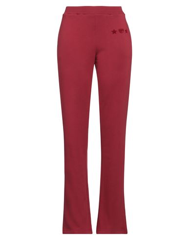 Chiara Ferragni Woman Pants Brick Red Size L Cotton In Red