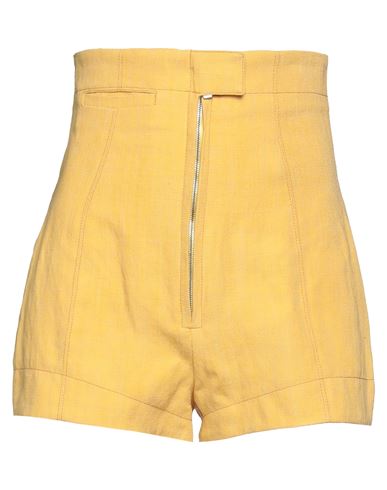 Jacquemus Woman Shorts & Bermuda Shorts Ocher Size 2 Linen, Viscose, Polyester In Yellow