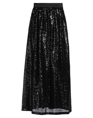 Emporio Armani Woman Long Skirt Black Size 16 Polyester