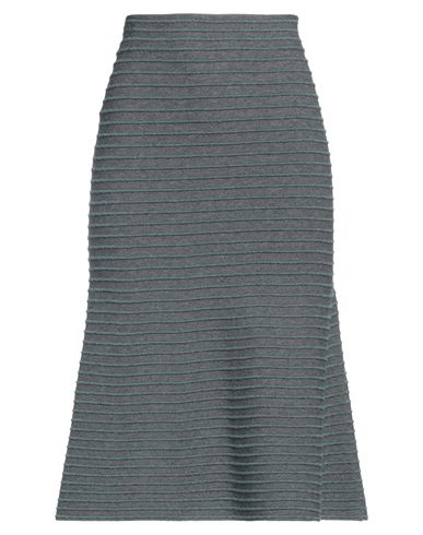 Emporio Armani Woman Midi Skirt Grey Size 14 Viscose, Polyester, Polyamide