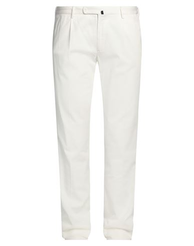 Incotex Man Pants Ivory Size 38 Cotton, Lyocell, Elastane In White
