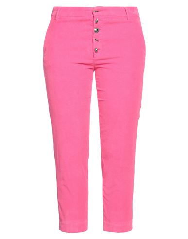 Dondup Woman Pants Fuchsia Size 30 Cotton, Lyocell, Elastane In Pink