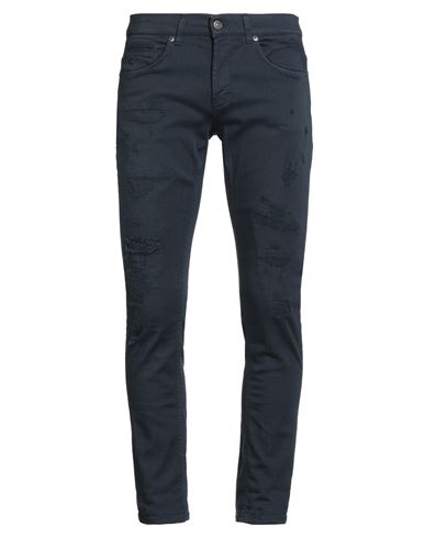 Dondup Man Pants Navy Size 33 Cotton, Elastomultiester, Elastane In Blue