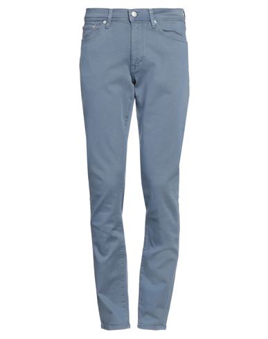 Gant Man Jeans Pastel Blue Size 33w-32l Cotton, Elastane
