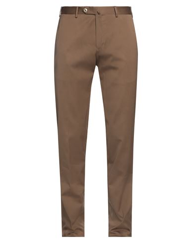 Pt Torino Man Pants Camel Size 36 Virgin Wool, Elastane In Beige
