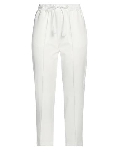 Shop Z.o.e. Zone Of Embroidered Z. O.e. Zone Of Embroidered Woman Pants White Size L Polyester, Viscose, Elastane