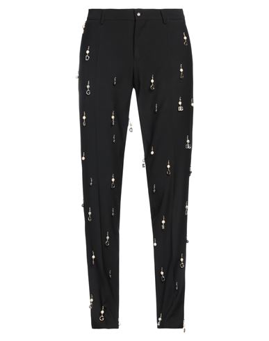 Shop Dolce & Gabbana Man Pants Black Size 36 Wool, Polyamide, Elastane