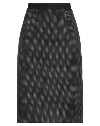 Paola Rossini Woman Midi Skirt Black Size 6 Polyester, Viscose, Elastane In Gray