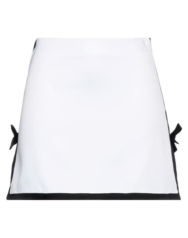Msgm Woman Mini Skirt White Size 4 Viscose, Polyester