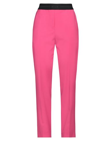 Shop Msgm Woman Pants Fuchsia Size 10 Virgin Wool, Elastane In Pink