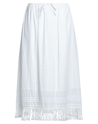 19.70 Nineteen Seventy Woman Midi Skirt White Size 6 Cotton