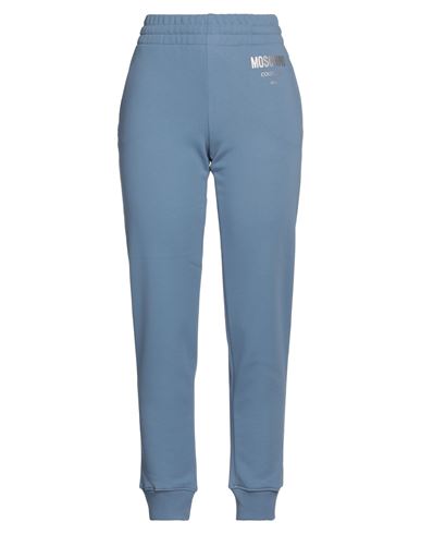 Moschino Woman Pants Pastel Blue Size 10 Cotton