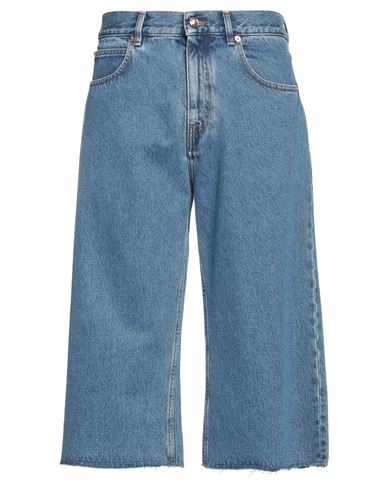 Versace Man Cropped Pants Blue Size 35 Cotton
