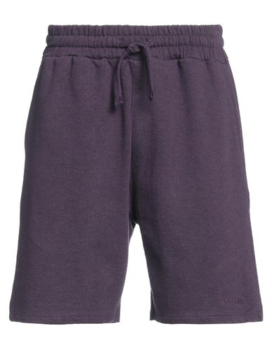 Revolution Man Shorts & Bermuda Shorts Deep Purple Size L Organic Cotton, Recycled Polyester