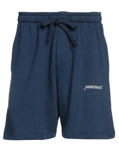 Hinnominate Man Shorts & Bermuda Shorts Navy Blue Size M Cotton