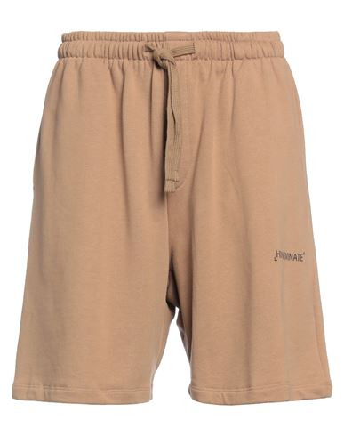 Hinnominate Man Shorts & Bermuda Shorts Camel Size Xxl Cotton In Beige